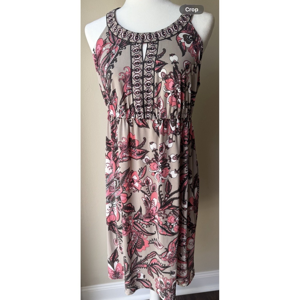 Alfani Women's Paisley Floral Sleeveless Dress Size Medium